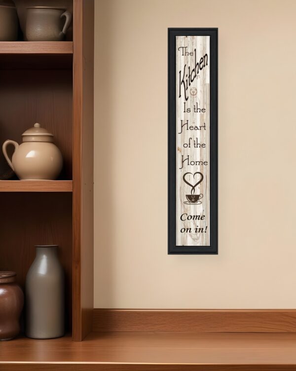 Kitchen Is The Heart of The Home  Black Framed Print Kitchen Wall Art