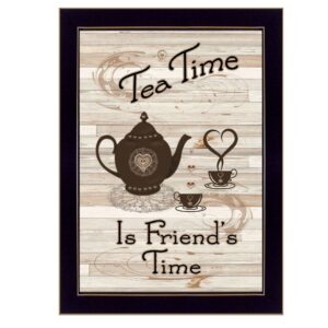 Tea Time  Black Framed Print Kitchen Wall Art