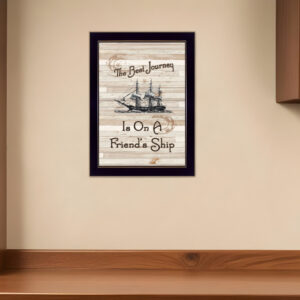 Friendship Journey  Black Framed Print Wall Art