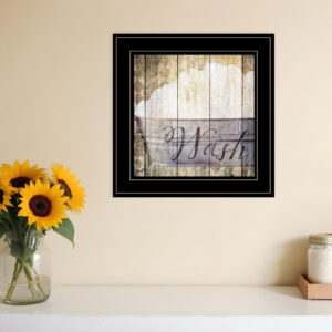 Wash  Black Framed Print Bathroom Wall Art