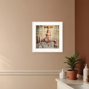 Rinse  White Framed Print Wall Art