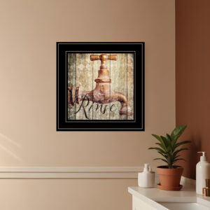 Rinse  Black Framed Print Wall Art