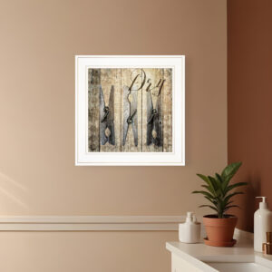 Dry  White Framed Print Wall Art