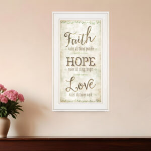 Faith  White Framed Print Wall Art