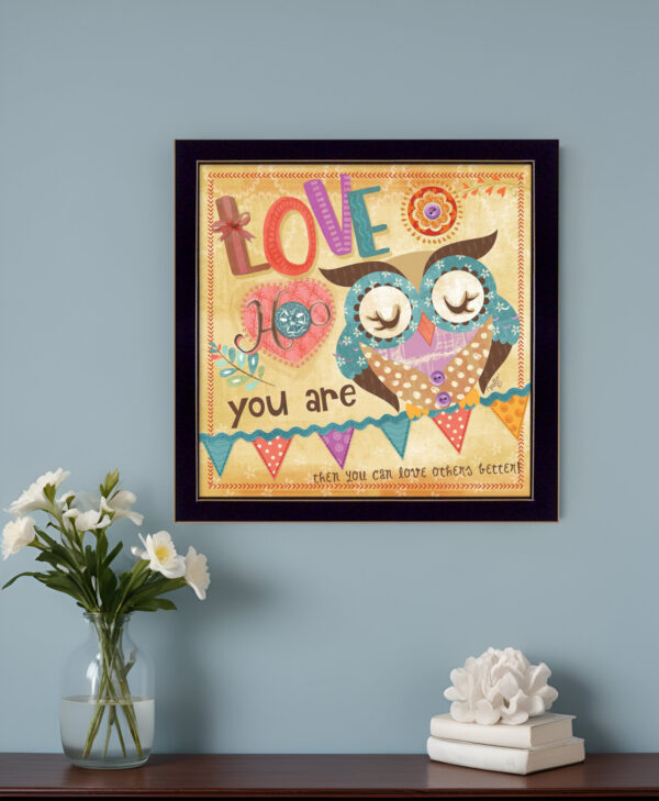 Owl  Black Framed Print Wall Art