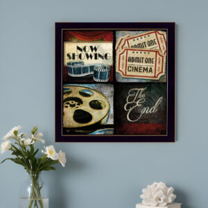 At The Movies  Black Framed Print Wall Art