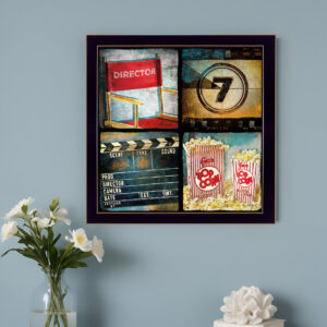 At The Movies  Black Framed Print Wall Art