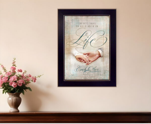 Each Other  Black Framed Print Wall Art