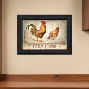 Farm Fresh Black Framed Print Wall Art