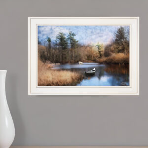 Riverside  White Framed Print Wall Art