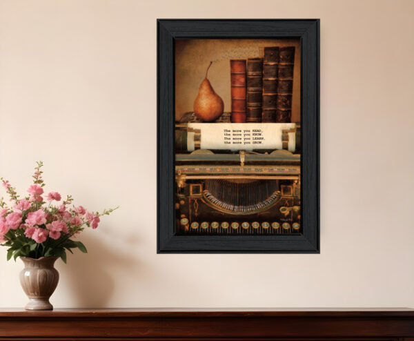 Read Know Learn Grow  Black Framed Print Wall Art