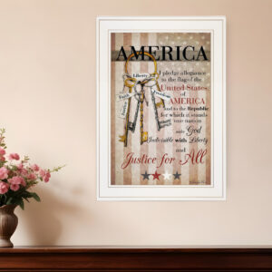 The Keys to Freedom  White Framed Print Wall Art