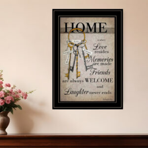 House Keys  Black Framed Print Wall Art