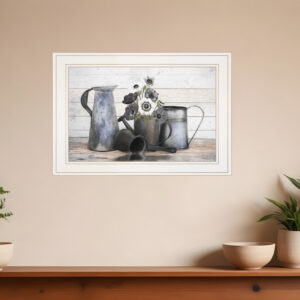 Floral Farmhouse I  White Framed Print Wall Art