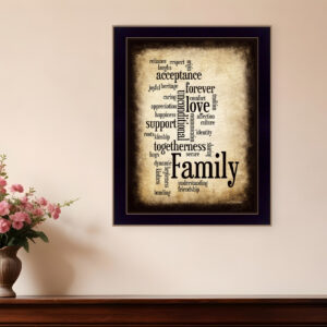 Family  Black Framed Print Wall Art