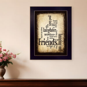 Friends  Black Framed Print Wall Art
