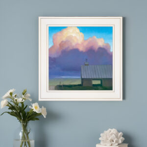 Through Rows  White Framed Print Wall Art