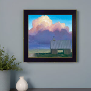 Through Rows  Black Framed Print Wall Art