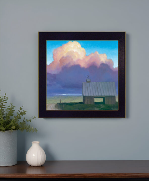 Through Rows  Black Framed Print Wall Art