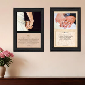 Set Of Two Marriage Black Framed Print Wall Art
