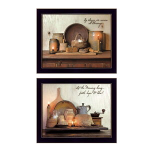 Set Of Two By Grace  Black Framed Print Wall Art