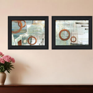 Set Of Two Balance this I and II  Black Framed Print Wall Art