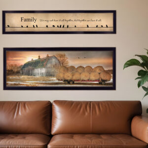 Set Of Two Together Blessed We Have It All  Black Framed Print Wall Art