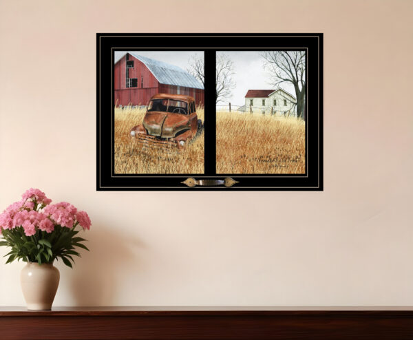 Granddads Old Truck  Black Framed Print Wall Art