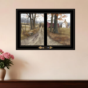 The Road Home  Black Framed Print Wall Art