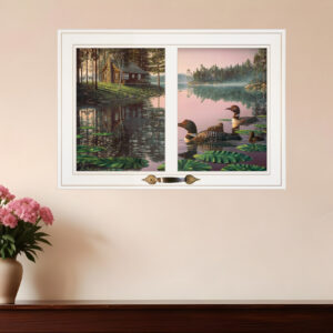 Northern Tranquility  White Framed Print Wall Art