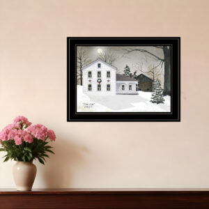 Silent Night  Black Framed Print Wall Art