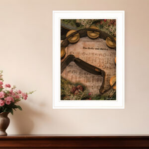 Holly and Ivy  White Framed Print Wall Art