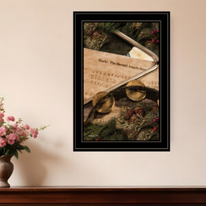 The Angels Sing  Black Framed Print Wall Art