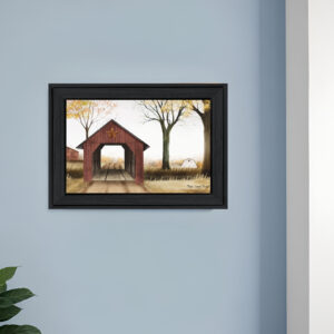 Bucks County Bridge  Black Framed Print Wall Art