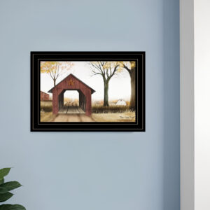 Bucks County Bridge  Black Framed Print Wall Art