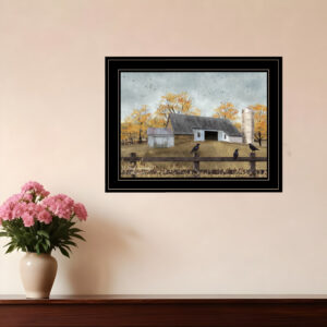 A Casual Conversation  Black Framed Print Wall Art