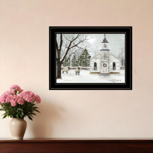 I Heard the Bells on Christmas  Black Framed Print Wall Art