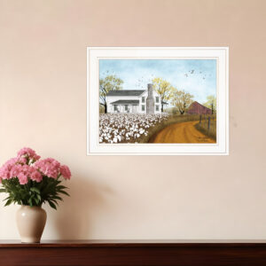 High Cotton  White Framed Print Wall Art