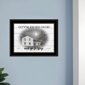 Give It To God Black Framed Print Wall Art