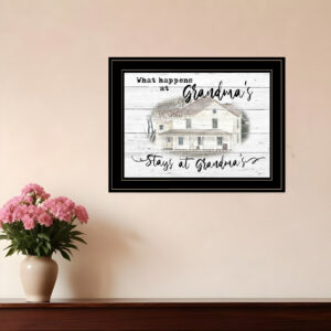 Stays At Grandmas Black Framed Print Wall Art