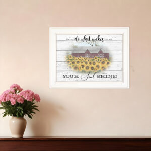 Do What Makes Your Soul Shine  White Framed Print Wall Art