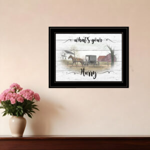 Whats Your Hurry  Black Framed Print Wall Art