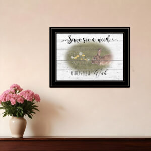 Some See A Weed  Black Framed Print Wall Art