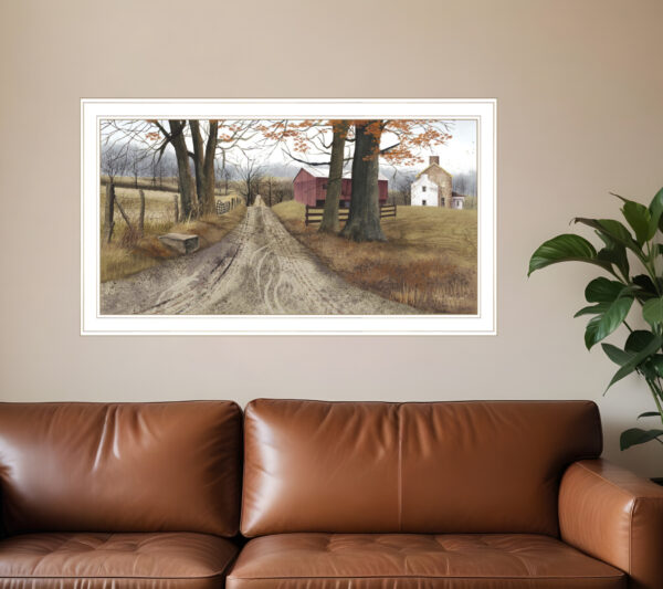 The Road Home  White Framed Print Wall Art