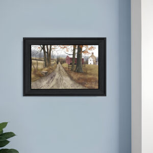 The Road Home  Black Framed Print Wall Art