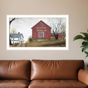 The Quilt Barn  White Framed Print Wall Art
