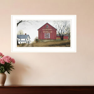 The Quilt Barn  White Framed Print Wall Art
