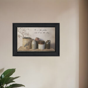 He is the Potter  Black Framed Print Wall Art