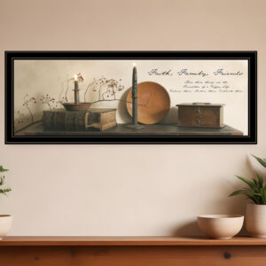 Faith Family Friends  Black Framed Print Wall Art