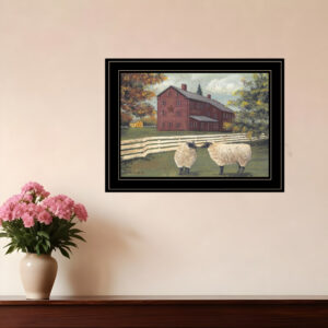 Hancock Sheep  Black Framed Print Wall Art